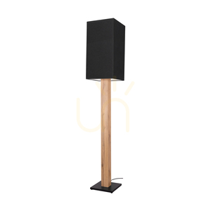 Nomma Floor Lamp, Oak/Black, Black Lampshade, 1xE27, 30 cm 0 Nomma Floor Lamp, Oak/Black, Black Lampshade, 1xE27, 30 cm small 0