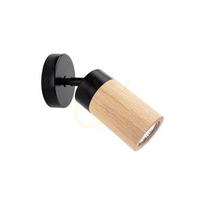Artemis Wall Sconce, Oiled Oak/Black, 1xGU10, 6 W, 18 cm small 0