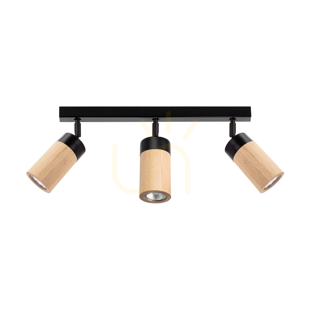 Check Artemis Ceiling Light, Oiled Oak/Black, 3xGU10, 6 W, 52 cm Artemis Ceiling Light, Oiled Oak/Black, 3xGU10, 6 W, 52 cm