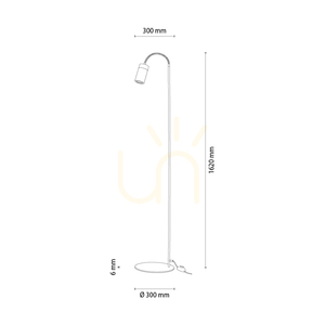 Artemis Floor Lamp, Oiled Oak/Black, 1xGU10, 6 W, 35 cm small 1