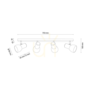 Nord Ceiling Light, Oiled Oak, 4xE27, 75 cm 1 Nord Ceiling Light, Oiled Oak, 4xE27, 75 cm small 1