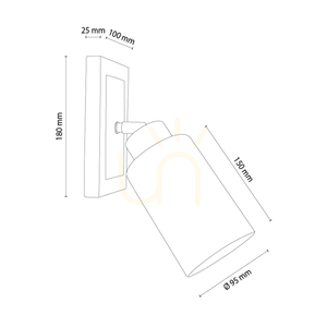 Bella Wall Sconce, Oiled Oak/White, 1xE27, 22 cm 1 Bella Wall Sconce, Oiled Oak/White, 1xE27, 22 cm small 1