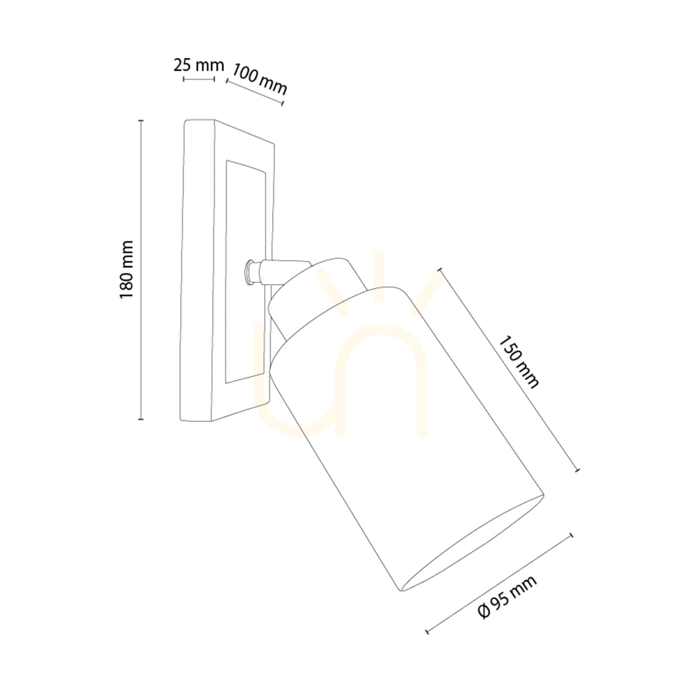 View Bella Wall Sconce, Oiled Oak/White, 1xE27, 22 cm Bella Wall Sconce, Oiled Oak/White, 1xE27, 22 cm
