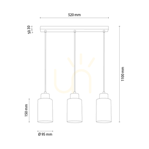 Selva Pendant Light, Oiled Oak, 3xE27, 52 cm 1 Selva Pendant Light, Oiled Oak, 3xE27, 52 cm small 1