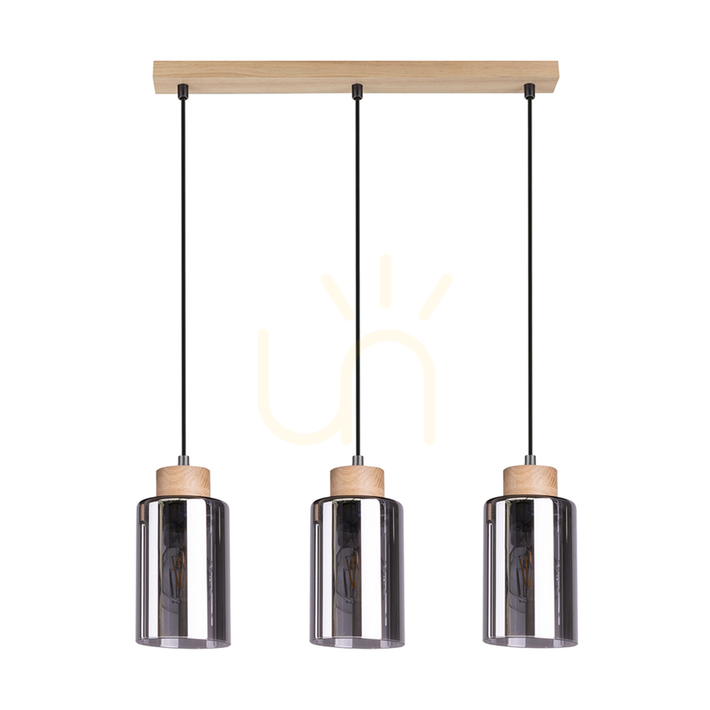 Check Selva Pendant Light, Oiled Oak, 3xE27, 52 cm Selva Pendant Light, Oiled Oak, 3xE27, 52 cm