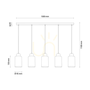 Selva Pendant Light, Oiled Oak, 5xE27, 100 cm 2 Selva Pendant Light, Oiled Oak, 5xE27, 100 cm small 2