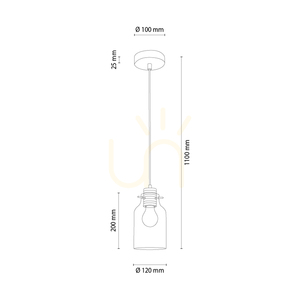 Allexa Pendant Light, Oiled Oak, 1xE27, Ø10 cm small 2
