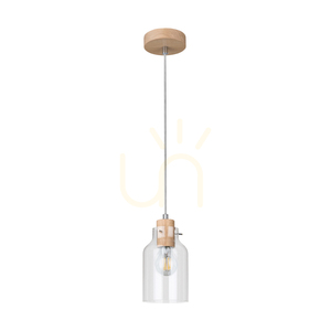 Allexa Pendant Light, Oiled Oak, 1xE27, Ø10 cm small 0