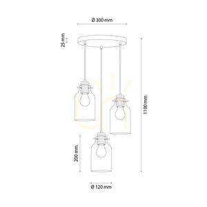 Allexa Pendant Light, Oiled Oak, 3xE27, Ø30 cm small 1