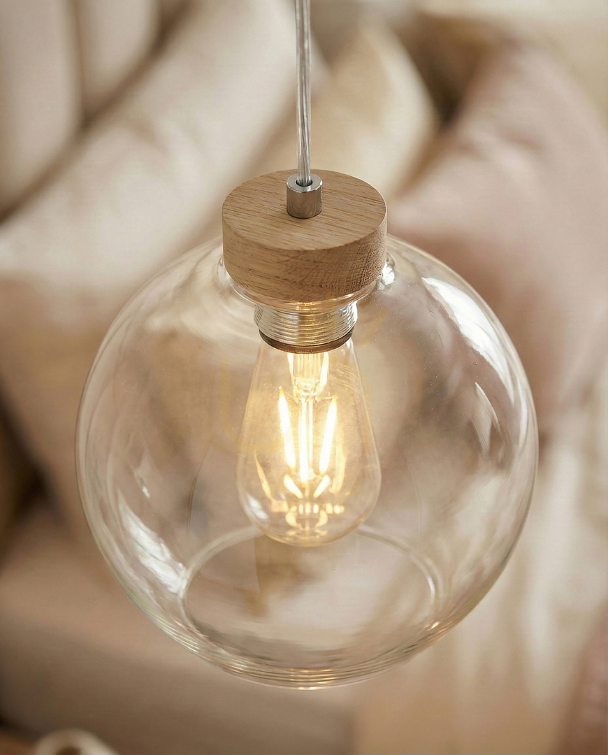 View Fiorda Pendant Light, Oiled Oak, 1xE27, Ø20 cm Fiorda Pendant Light, Oiled Oak, 1xE27, Ø20 cm