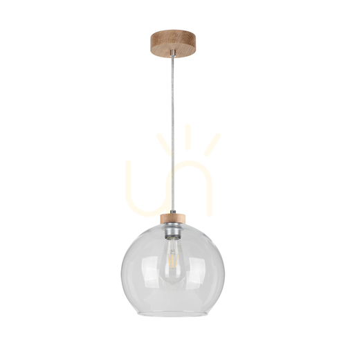Check Fiorda Pendant Light, Oiled Oak, 1xE27, Ø25 cm