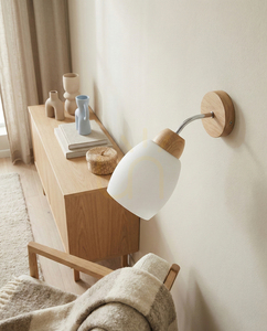 Skaja Wall Sconce, Oiled Oak, 1xE27, 30 cm 1 Skaja Wall Sconce, Oiled Oak, 1xE27, 30 cm small 1