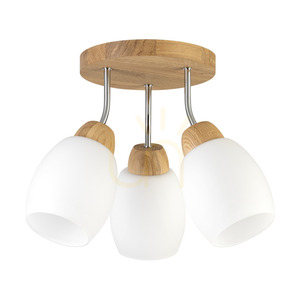 Skaja Ceiling Light, Oiled Oak, 3xE27, Ø20 cm 0 Skaja Ceiling Light, Oiled Oak, 3xE27, Ø20 cm small 0