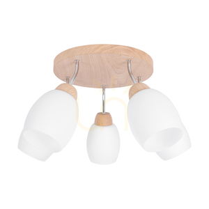 Skaja Ceiling Light, Oiled Oak, 5xE27, Ø30 cm small 0