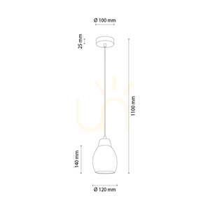 Skaja Pendant Light, Oiled Oak, 1xE27, Ø12 cm small 1
