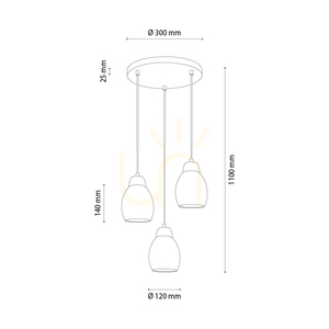 Skaja Pendant Light, Oiled Oak, 3xE27, Ø33 cm small 2