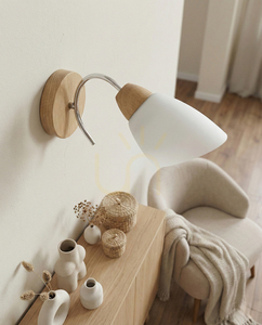 Oska Wall Sconce, Oiled Oak, 1xE27, 30 cm 1 Oska Wall Sconce, Oiled Oak, 1xE27, 30 cm small 1