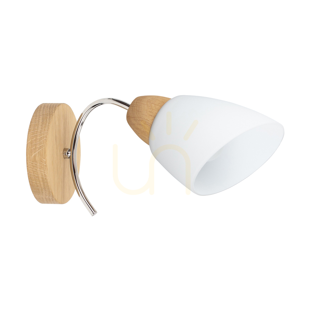 Check Oska Wall Sconce, Oiled Oak, 1xE27, 30 cm Oska Wall Sconce, Oiled Oak, 1xE27, 30 cm