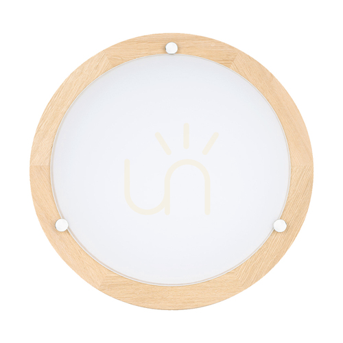 Check Vox Ceiling Light, Oiled Oak, 1xE27, Ø35 cm