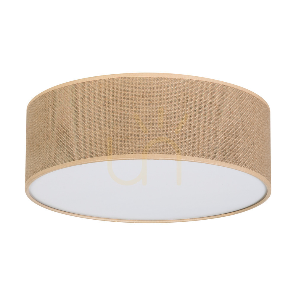 Check Canva Ceiling Light, White, Beige Shade, 3xE27, Ø38 cm Canva Ceiling Light, White, Beige Shade, 3xE27, Ø38 cm