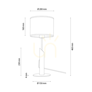 Canva Table Lamp, Oiled Oak/Black, Beige Lampshade, 1xE27, Ø20 cm 1 Canva Table Lamp, Oiled Oak/Black, Beige Lampshade, 1xE27, Ø20 cm small 1