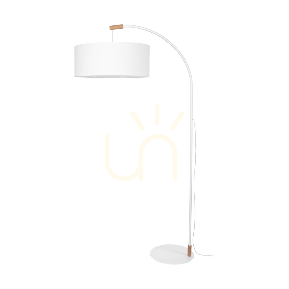 Check Brindille Floor Lamp, Oiled Oak/White, White Lampshade, 1xE27, 94 cm Brindille Floor Lamp, Oiled Oak/White, White Lampshade, 1xE27, 94 cm