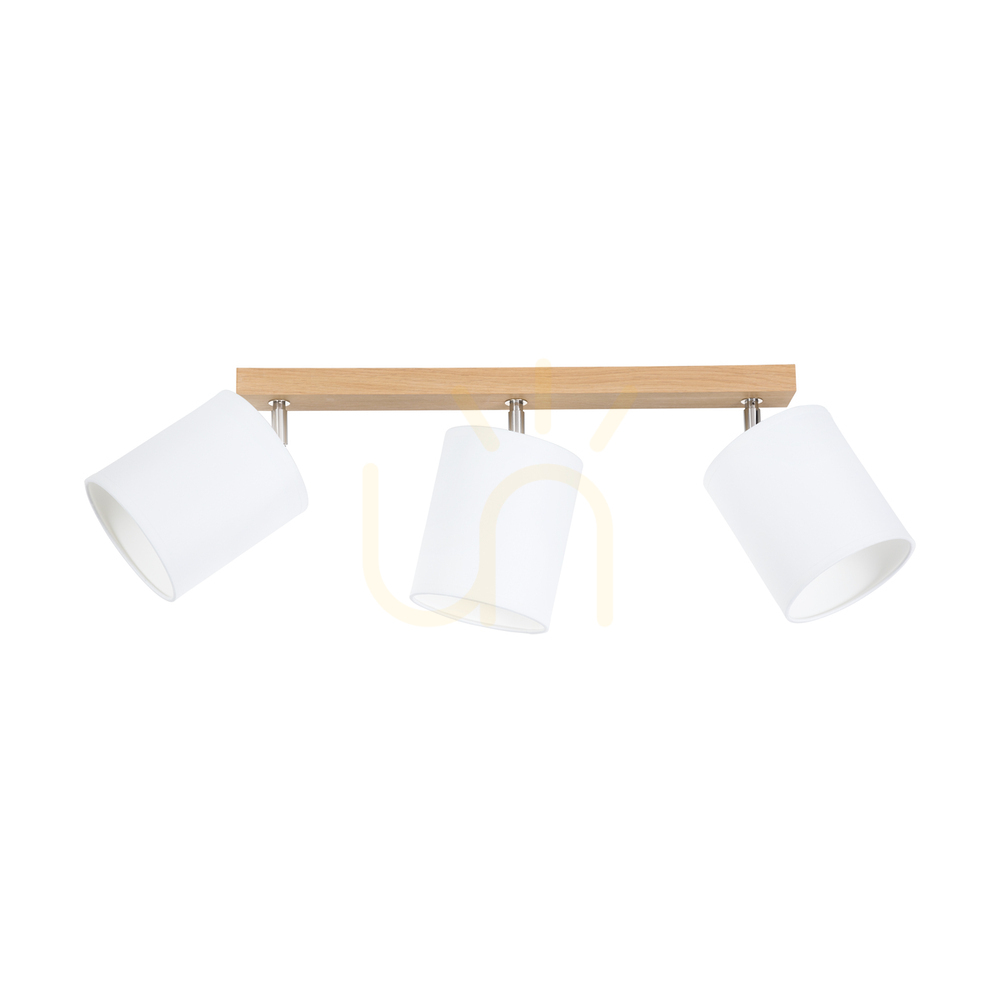 Check Dreva Ceiling Light, Oiled Oak, White Shade, 3xE27, 67 cm Dreva Ceiling Light, Oiled Oak, White Shade, 3xE27, 67 cm