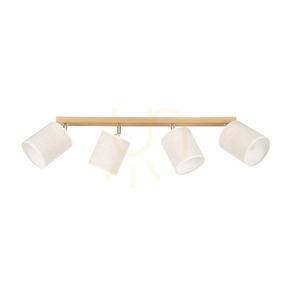Dreva Ceiling Light, Oiled Oak, Beige Shade, 4xE27, 90 cm 0 Dreva Ceiling Light, Oiled Oak, Beige Shade, 4xE27, 90 cm small 0