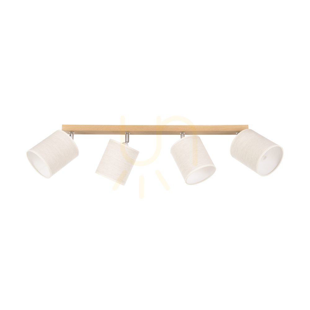 Check Dreva Ceiling Light, Oiled Oak, Beige Shade, 4xE27, 90 cm Dreva Ceiling Light, Oiled Oak, Beige Shade, 4xE27, 90 cm