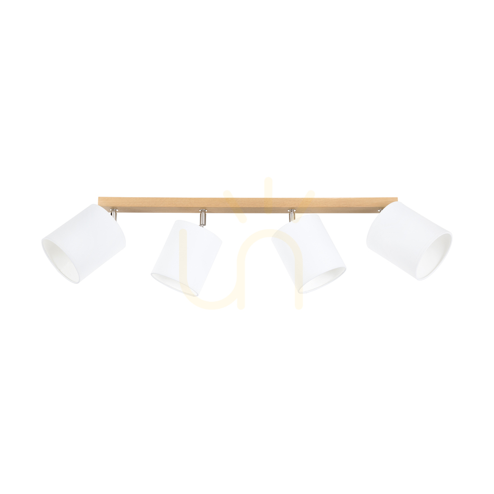 Check Dreva Ceiling Light, Oiled Oak, White Shade, 4xE27, 90 cm Dreva Ceiling Light, Oiled Oak, White Shade, 4xE27, 90 cm