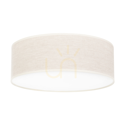 Check Ignis Ceiling Light, White, Beige Shade, 3xE27, Ø38 cm