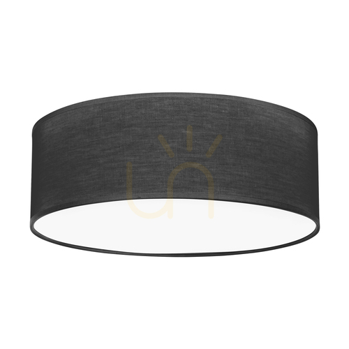 Check Ignis Ceiling Light, White, Black Shade, 3xE27, Ø38 cm