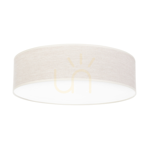 Check Ignis Ceiling Light, White, Beige Shade, 4xE27, Ø48 cm