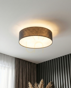Ignis Ceiling Light, White, Black Shade, 4xE27, Ø48 cm 1 Ignis Ceiling Light, White, Black Shade, 4xE27, Ø48 cm small 1