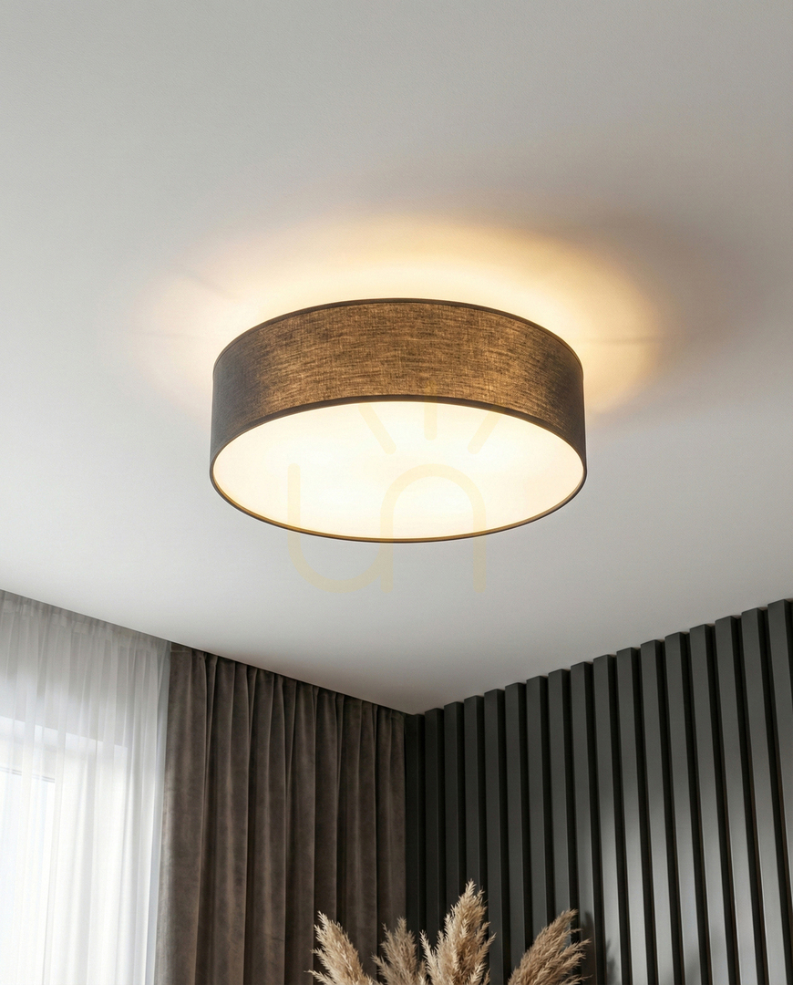 View Ignis Ceiling Light, White, Black Shade, 4xE27, Ø48 cm Ignis Ceiling Light, White, Black Shade, 4xE27, Ø48 cm