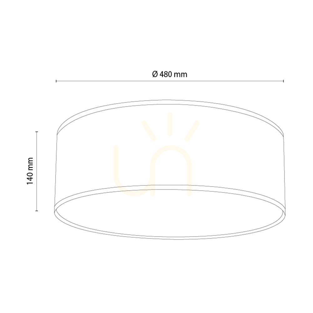 Preview Ignis Ceiling Light, White, Black Shade, 4xE27, Ø48 cm Ignis Ceiling Light, White, Black Shade, 4xE27, Ø48 cm
