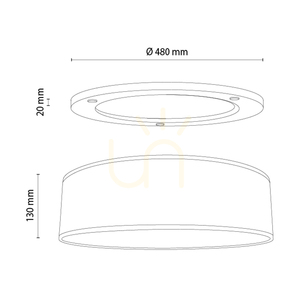 Ignis Ceiling Light, Oiled Oak, Beige Shade, 3xE27, Ø48 cm 1 Ignis Ceiling Light, Oiled Oak, Beige Shade, 3xE27, Ø48 cm small 1