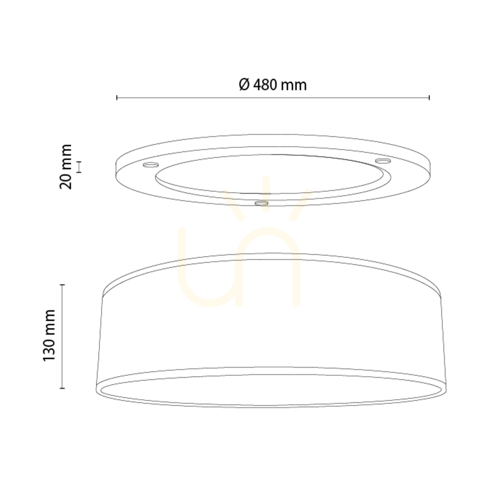 View Ignis Ceiling Light, Oiled Oak, White Shade, 3xE27, Ø48 cm Ignis Ceiling Light, Oiled Oak, White Shade, 3xE27, Ø48 cm