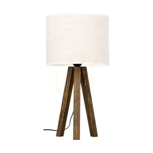 Solea Table Lamp, Walnut, Beige Lampshade, 1xE27, Ø22 cm 0 Solea Table Lamp, Walnut, Beige Lampshade, 1xE27, Ø22 cm small 0