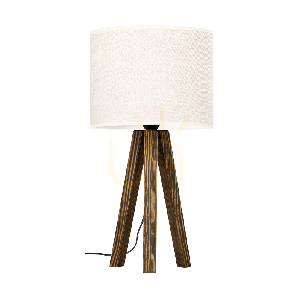 Check Solea Table Lamp, Walnut, Beige Lampshade, 1xE27, Ø22 cm Solea Table Lamp, Walnut, Beige Lampshade, 1xE27, Ø22 cm