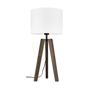 Solea Table Lamp, Walnut/Black, White Lampshade, 1xE27, Ø30 cm 0 Solea Table Lamp, Walnut/Black, White Lampshade, 1xE27, Ø30 cm small 0