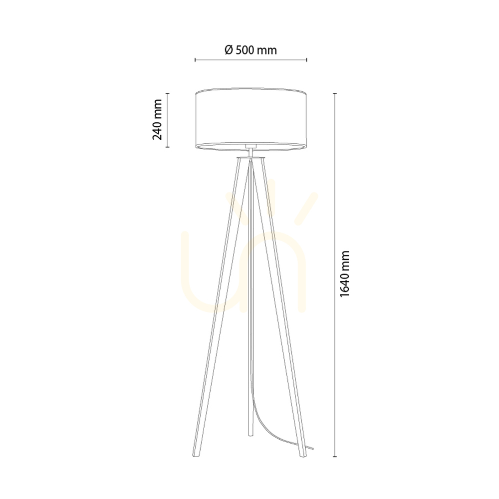 View Solea Floor Lamp, Walnut/Black, Beige-Black Lampshade, 1xE27, Ø50 cm Solea Floor Lamp, Walnut/Black, Beige-Black Lampshade, 1xE27, Ø50 cm