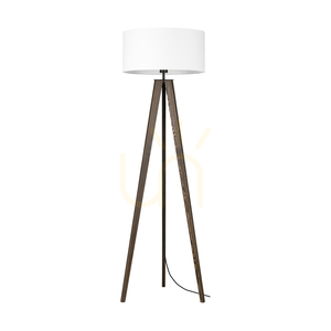 Solea Floor Lamp, Walnut/Black, White Shade, 1xE27, Ø50 cm 0 Solea Floor Lamp, Walnut/Black, White Shade, 1xE27, Ø50 cm small 0
