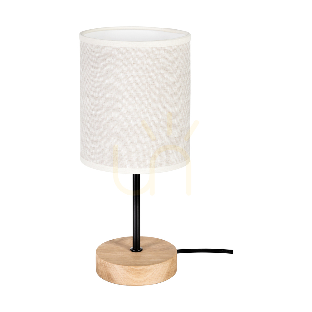 Check Dreva Table Lamp, Oiled Oak/Black, Beige Lampshade, 1xE27, Ø13 cm Dreva Table Lamp, Oiled Oak/Black, Beige Lampshade, 1xE27, Ø13 cm