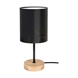 Dreva Table Lamp, Oiled Oak/Black, Black Lampshade, 1xE27, Ø13 cm 0 Dreva Table Lamp, Oiled Oak/Black, Black Lampshade, 1xE27, Ø13 cm small 0