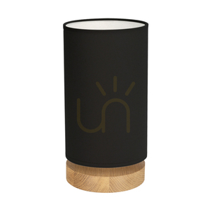 Nigella Table Lamp, Oiled Oak, Black Lampshade, 1xE27, Ø12 cm 0 Nigella Table Lamp, Oiled Oak, Black Lampshade, 1xE27, Ø12 cm small 0