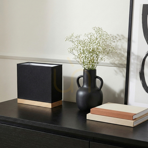 Nigella Table Lamp, Oiled Oak, Black Lampshade, 1xE27, 24 cm 1 Nigella Table Lamp, Oiled Oak, Black Lampshade, 1xE27, 24 cm small 1