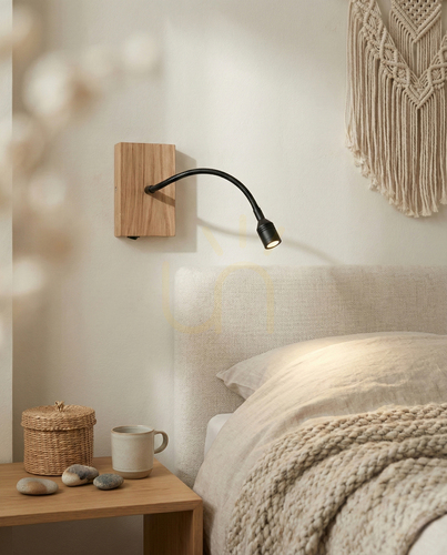 Check Brinova LECTOR LED reading wall light 2.8 W 4000 K – oiled oak and black
