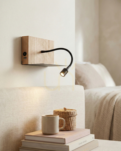 Lector Wall Sconce, Oiled Oak/Black, 1xLED 2.8 W, 19 cm 1 Lector Wall Sconce, Oiled Oak/Black, 1xLED 2.8 W, 19 cm small 1