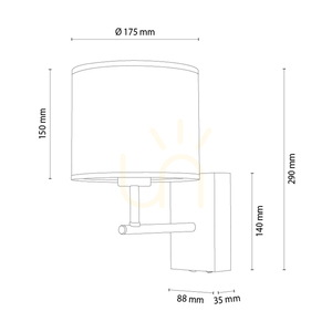 Lector Wall Sconce, Oiled Oak/Black, Beige-Black Shade, 1xE27, 21.5 cm 1 Lector Wall Sconce, Oiled Oak/Black, Beige-Black Shade, 1xE27, 21.5 cm small 1